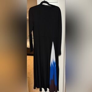 SHEIN Black Dress with Blue and White Detail